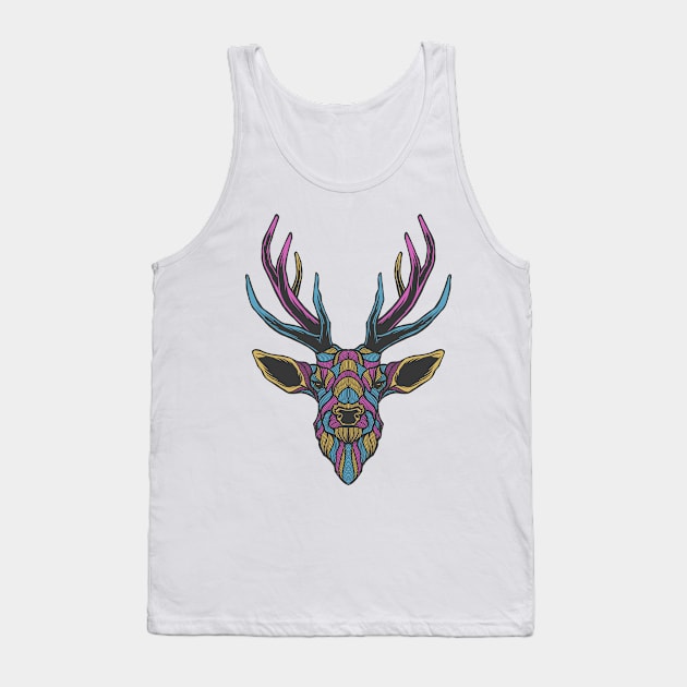 Deer art illustration Tank Top by Luckyart11